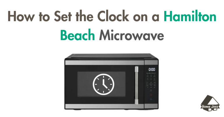 How to Set the Clock on a Hamilton Beach Microwave?